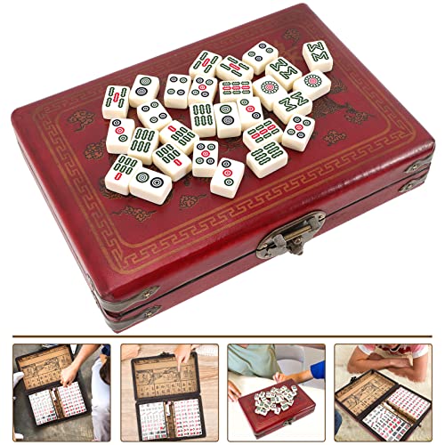 Jeu de mahjong chinois portable Milisten compact pour petit espace