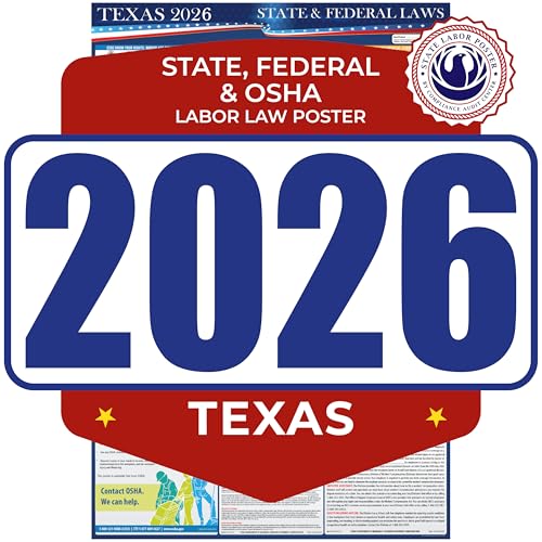 2026 Texas State and Federal Labor Law Poster - OSHA Workplace Compliant - Mandatory Regulations Posting for Employees - All-in-One Required Compliance Posting 17
