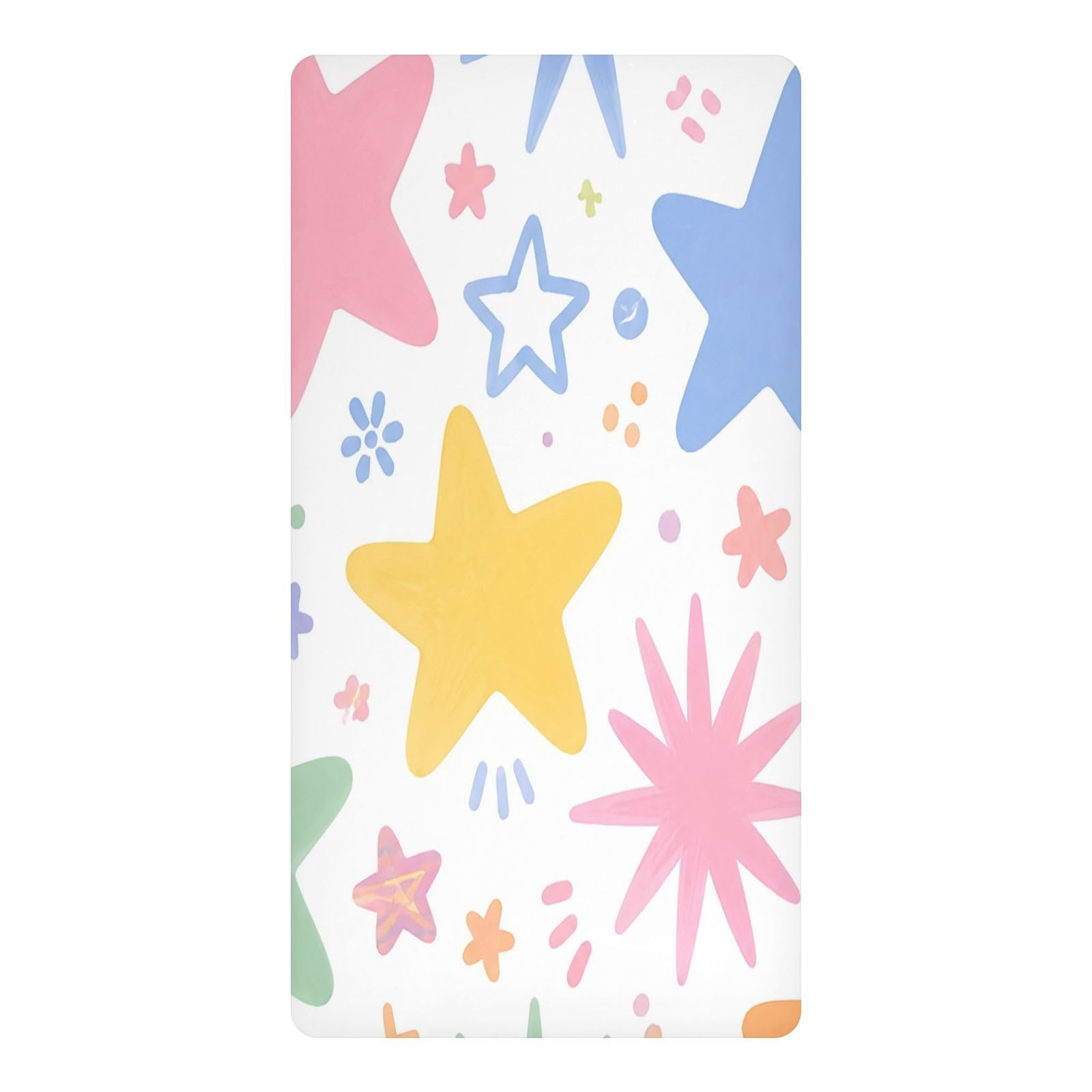 BOESI Star Doodle Waterproof Crib Sheet,Fitted Mattress Protector