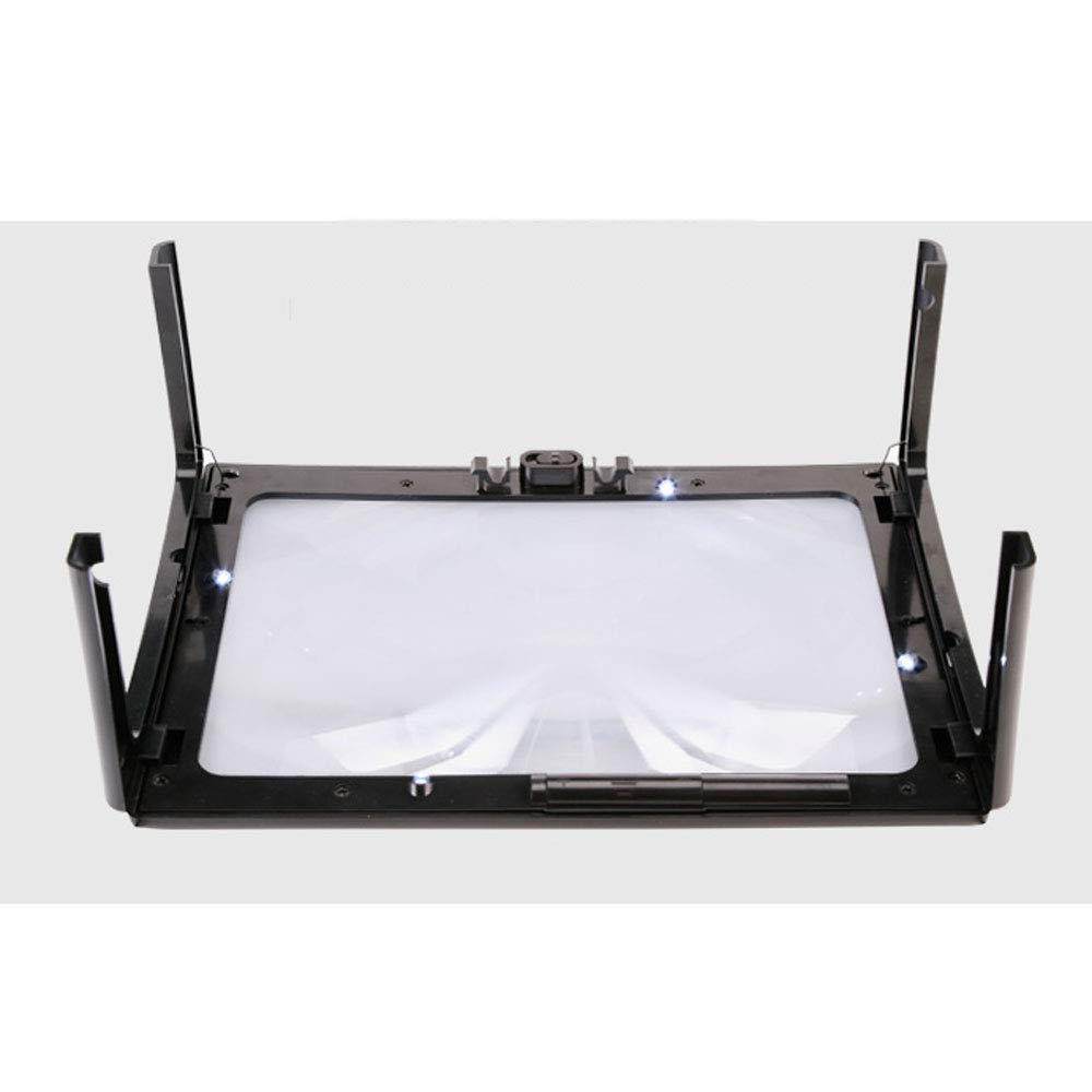 Lupa educativa para Manualidades, Lupa de Escritorio Manos Libres con 4 Luces LED, Lupa iluminada para Lectura, Costura, Manualidades y Pasatiempos.