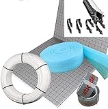 Ratiodämm Fußbodenheizung Tackersystem-Sets inkl. PE-RT Rohr 16 x 2 mm ohne Regeltechnik, 100 m²