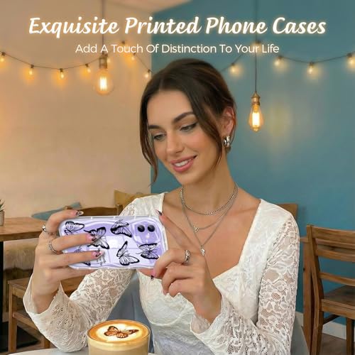 Coque iPhone 12 pour femmes et filles idée cadeau papillon - 3