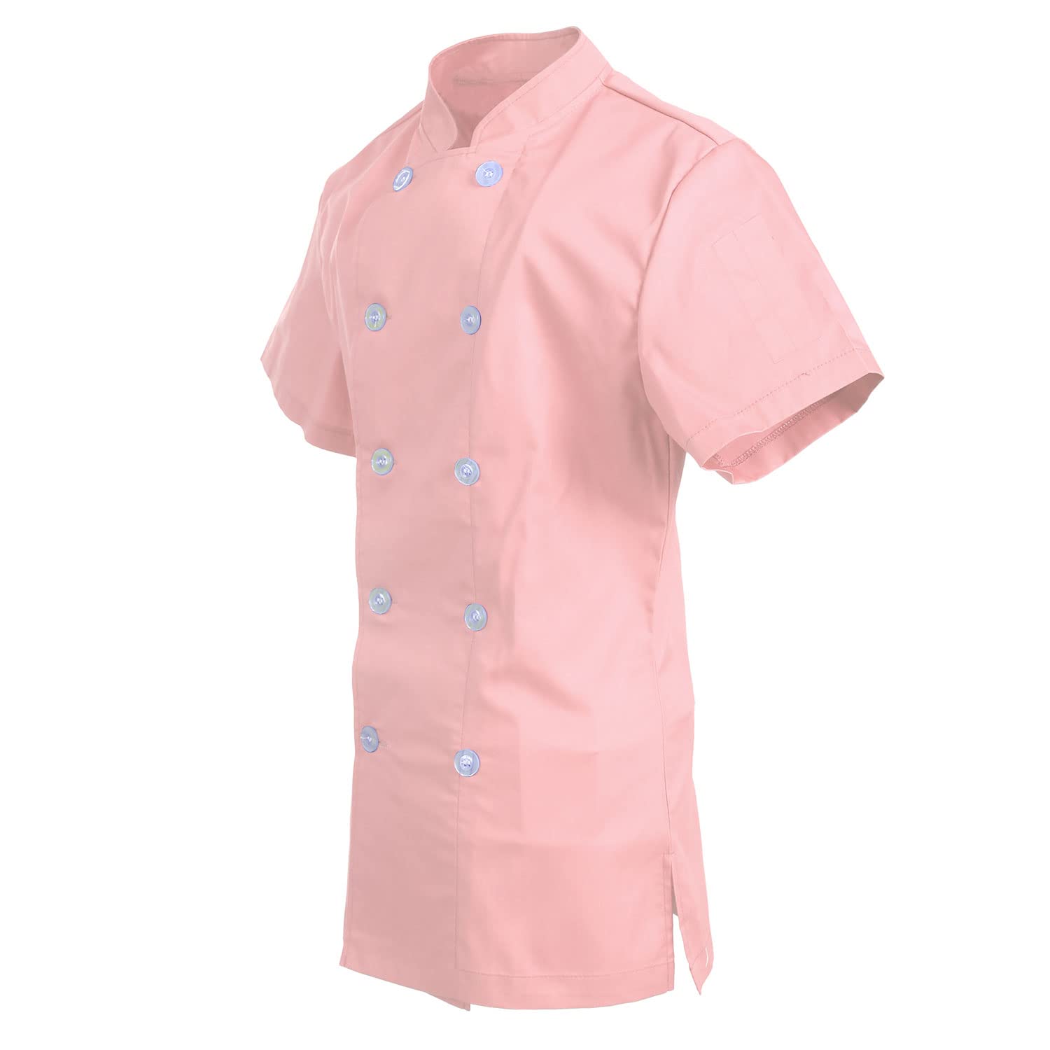 Women's Chef Coat Short Sleeve Chef Shirt Cook Coat Barista Baker Uniform Restaurant Clothes Barista Shirt