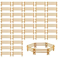 MIPIACE 60 Stück Pferdezaun Spielzeug Mini Farm Zaun für Kinder Kunststoff Pferd Corral Fechten Zubehör Pferd Corral Zaun für Pferd Stall Nutztier Scheune Zaun Panel DIY Zubehör