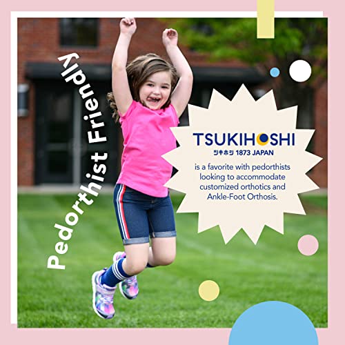 TSUKIHOSHI Rainbow Kids Shoes - Strap-Closure Machine-Washable Kids Sneakers with Wide Toe Box and Slip-Resistant, Non-Marking Outsoles, Ages 4-124