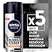 NIVEA MEN Desodorante Antimanchas, Black & White Invisible Ultimate (150 ml) Fórmula anti manchas, anti olor, anti sudor, anti irritación y anti residuos 48horas Protección Antitranspirante Spray