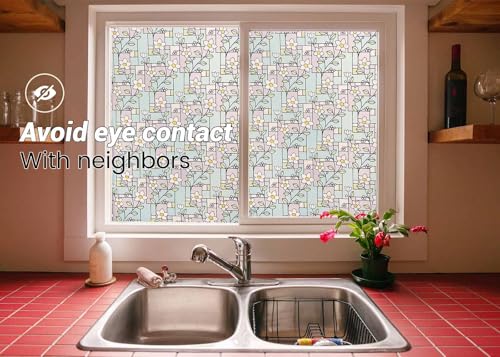 Vinilo Frosted para Ventanas con Diseño Flor Frangipani 11.8x78.7 pulgadas miniatura 4