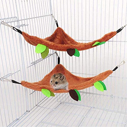 Aulufft Hamster Hammock, 5Pcs Hamster Sleeping Nest Hanging Tunnel And Swing For Sugar Glider Squirrel Playing Sleeping,Sugar Glider Toys Hamster Swing,Jungle Set Plush Warm Beds For Animal #TOP3