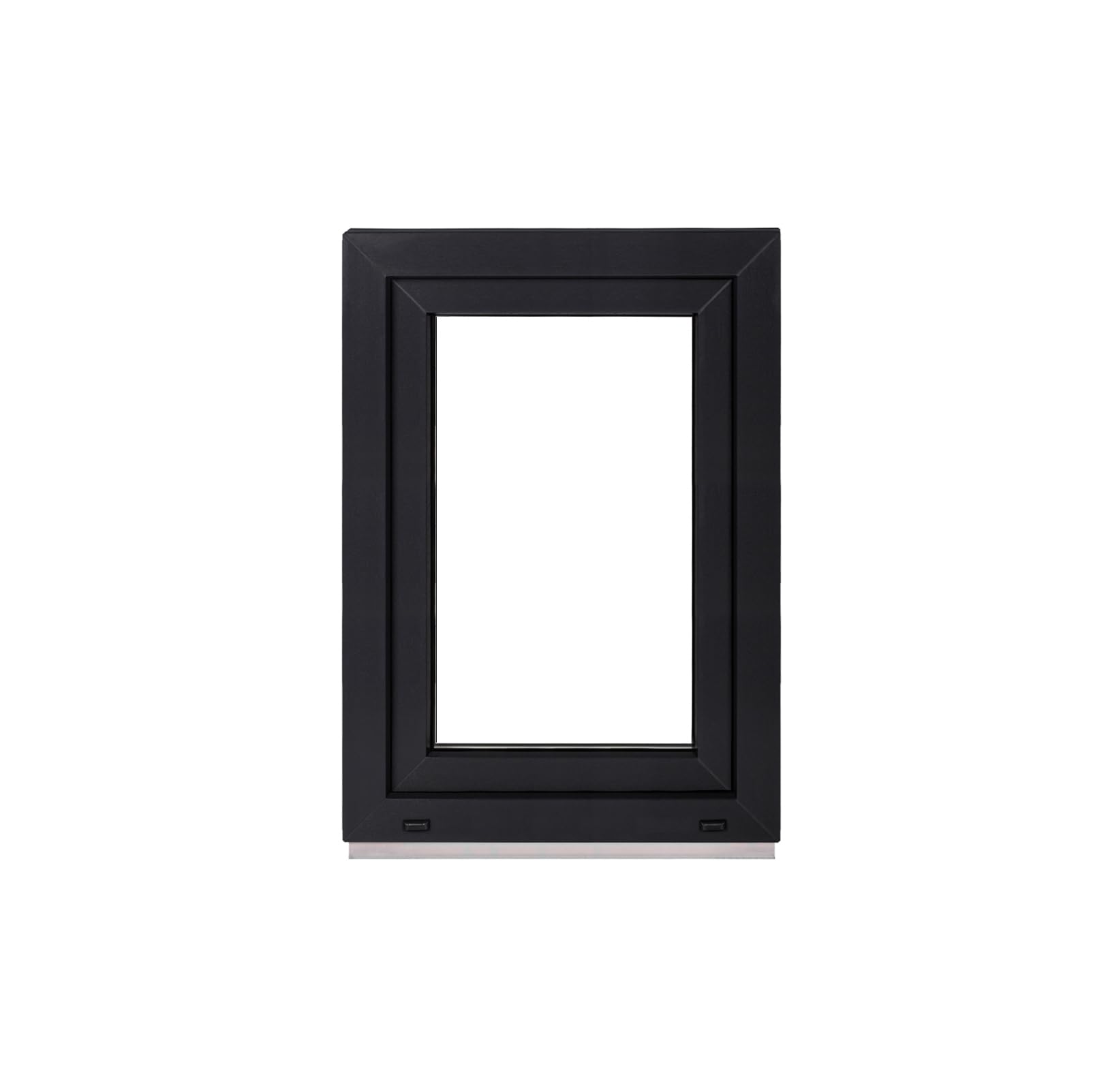 Framex Finestra in plastica per cantina, triplo vetro 32 mm, anta-ribalta DIN destra, 50 x 70 cm / 500 x 700 mm (l x H), interno bianco/esterno antracite