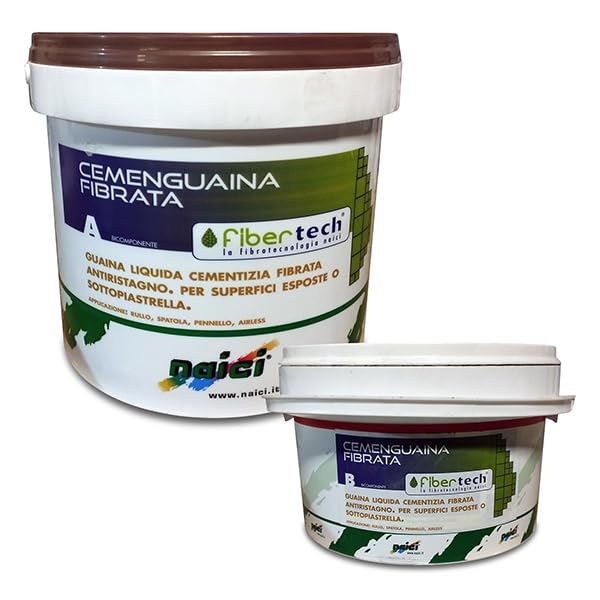 guaina liquida fibrorinforzata impermeabilizzante bicomp a+b CEMENGUAINA FIBRATA grigio scuro 5 kg