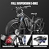 EYBAIKC Electric Bike for Adults,Peak 3000W Brushless Dual Motor Ebike,52V23AH Electric Bicycle 26"X4"Fat Tire,Max Speed 37Mph E-Bike,Dual Hydraulic Disc Brake Electric Mountain Bike for Men Women #3