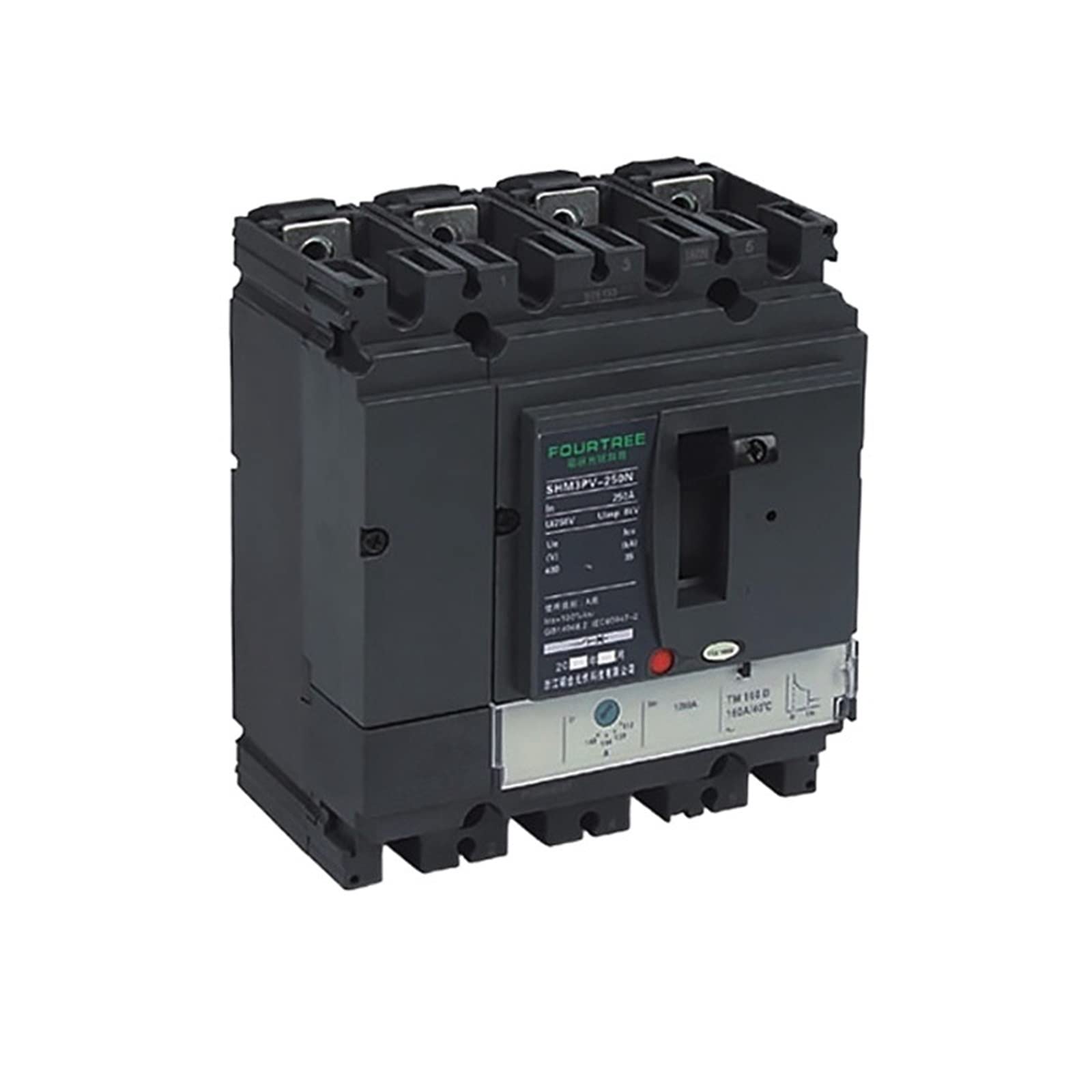 Commutateur d'air MCCB NSX 4P empêchez les courts-circuits industriels 200A