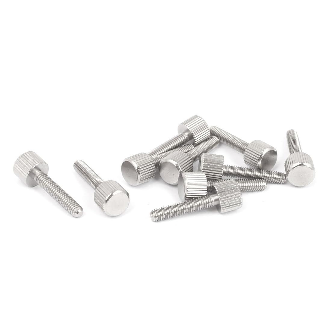 TA-VIGOR 10pcs Computer PC Case M4x20mm Knurled Thumb Screws Bolts, Stainless Steel Flat Knurled Head Thumbscrew Fully Threaded Fasteners for Home, Server Panels, 3D Printers, Machinery & DIY