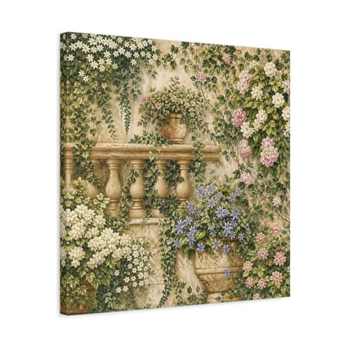 Impression sur toile haut de gamme flore suspendue de 50x50 cm