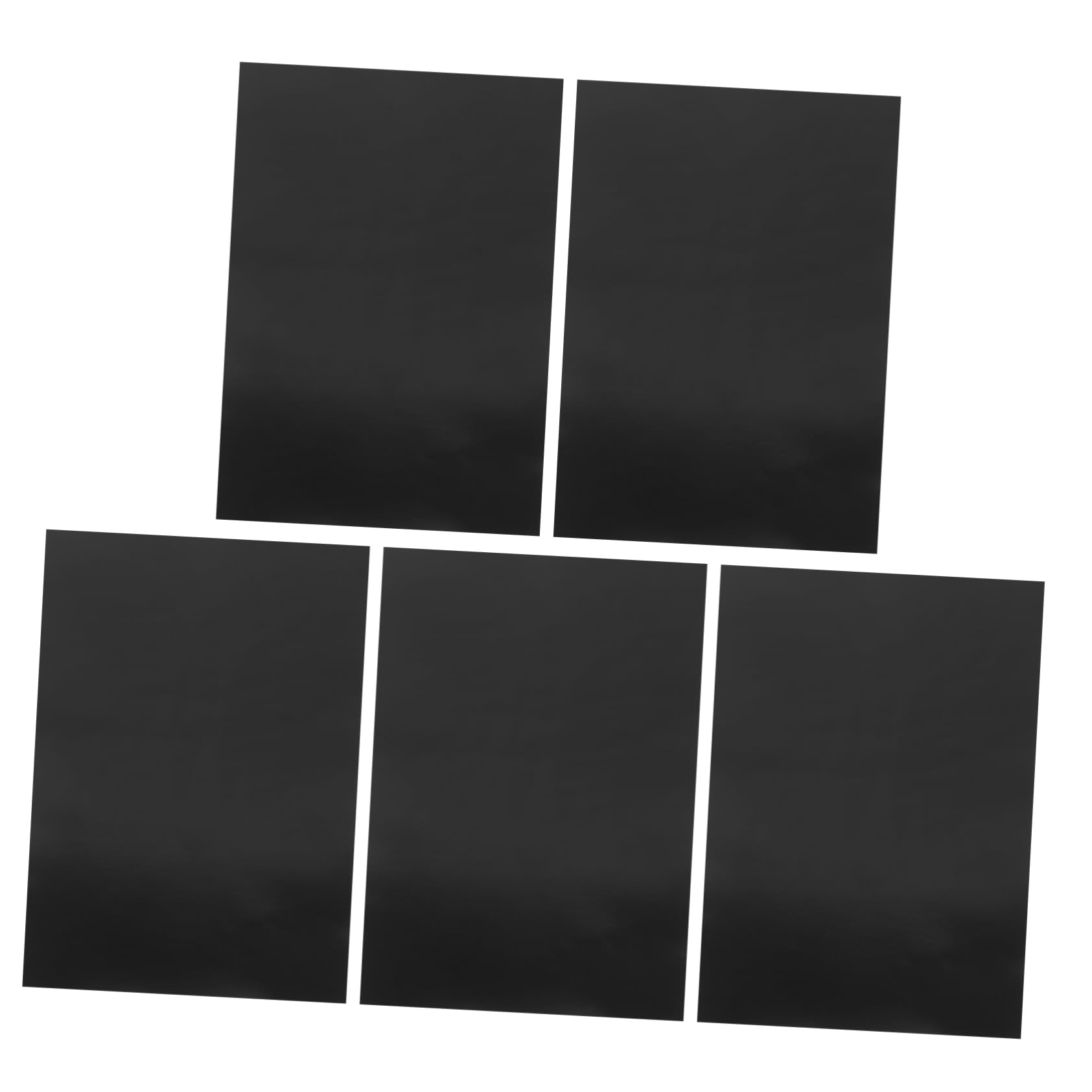 Láminas Magnéticas Flexibles A4 de Goma Negra Adhesiva, 5 Hojas