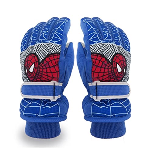Guantes impermeables de esquí infantiles color azul talla S
