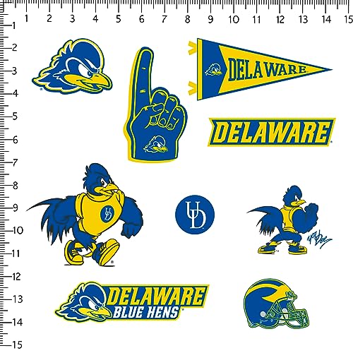 Image of University of Delaware 8ct Vinyl Large Deluxe Stickers Variety Pack - Laptop, Water Bottle, Scrapbooking, Tablet, Skateboard, Indoor /Outdoor - Set of 8