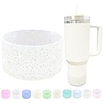 WORBSS Glitter Silicone Boot, Compatible with Stanley Tumbler H2.0 20 30 40oz & Hydro Flask 18-24oz, Accessories for Wide Mouth Water Bottles Protector Bottom Sleeve Cover Bumper As the Best Gfit