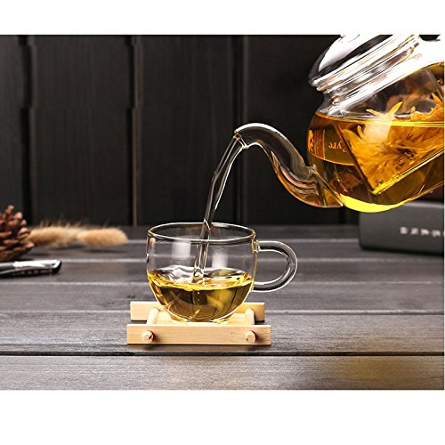 Comfortable YcY Borosilicate Glass Teapot with Tea Infuser, Versatile Tea or Coffee Pot, Heat-Resistant for Stovetop Use - Image 3