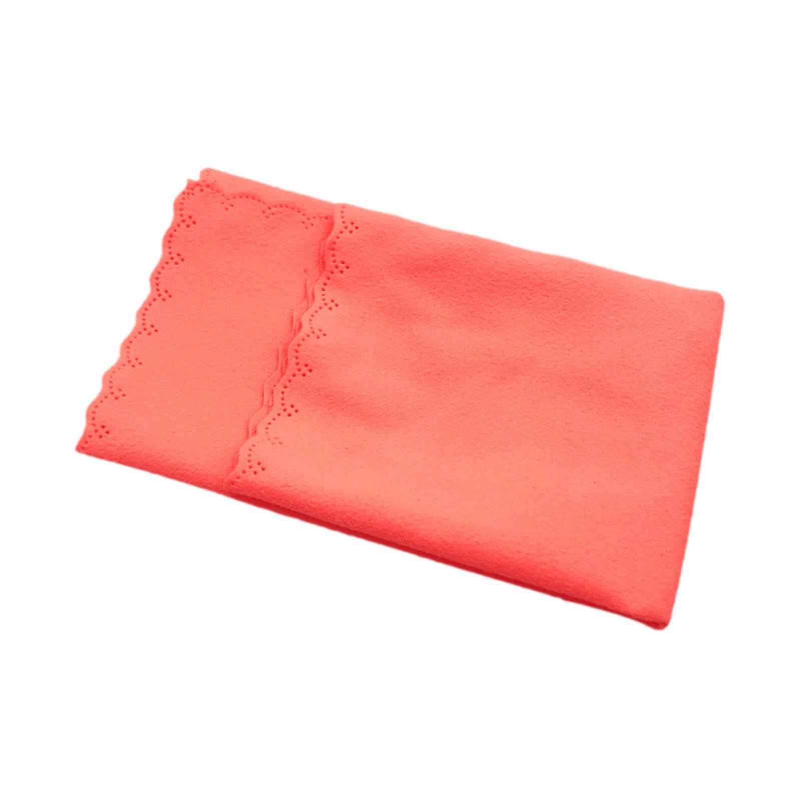 DYNWAVE Flute Cleaning Cloth Cleaning Kit Versatile Use Flute Cleaner Soft Cloth for Trumpet Musical Instrument Clarinet Violin Brass, Orange