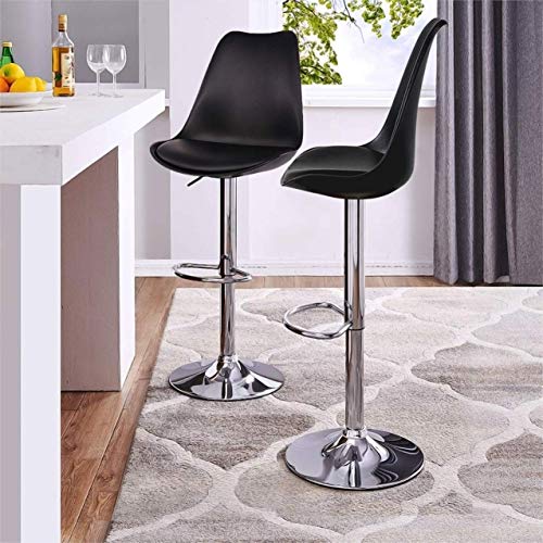 Revolving Height Adjustable 360 Swivel Bar Stool Chair with Count...