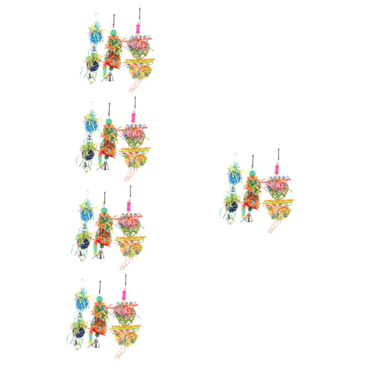 Beavorty 20stücke Spielzeug Bunte Kauspielzeuge Für Vögel Sicheres Und Langlebiges Kaumaterial Für Papageien Und Käfigvögel Spiel Und Beschäftigung Zufällige Farben