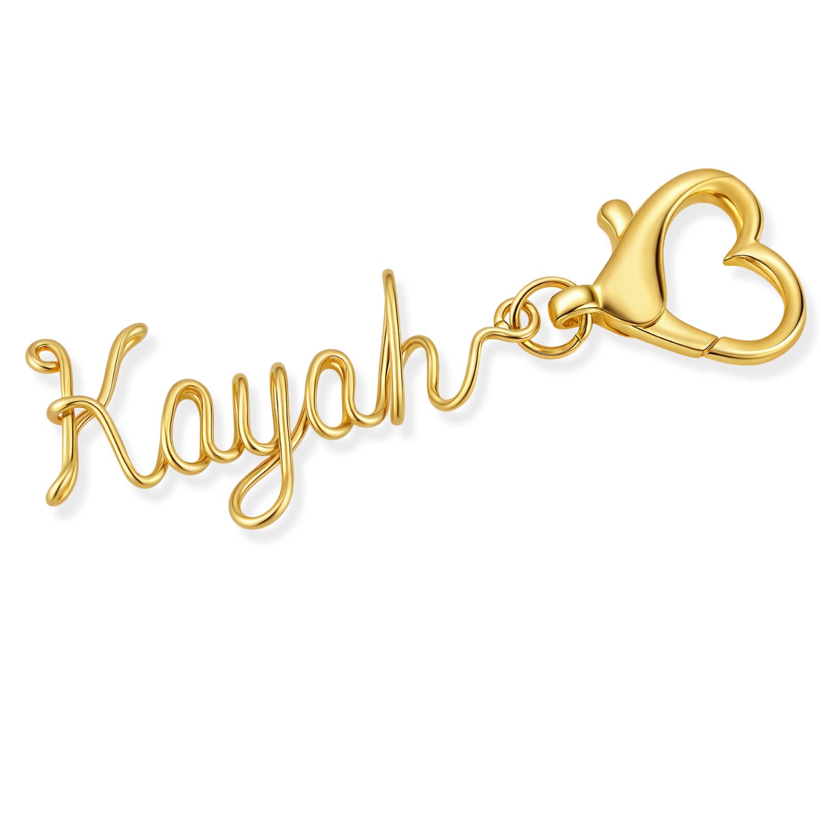 Fynvera Personalized Handmade Bag Charm - Purse Charm - Custom Name Keychain - Heart Gifts for Women, Teens, Girls, Wife, Daughter, Mom, Bridesmaids -