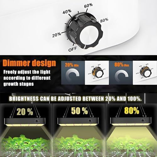 Kit de luz LED regulable de 200 W para plantas de interior, solución completa de jardinería interior con tela Oxford 600D, filtro de carbono de 4 pulgadas, tienda de campaña de 40 x 40 x 120 cm