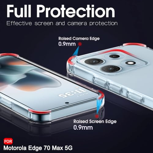 Image of TheGiftKart Crystal Clear Back Cover Case for Motorola Moto Edge 70 Max 5G | Shock Proof 360 Degree Protection | Hard Clear Back Cover Case for Motorola Edge 70 Max 5G (PC & TPU, Transparent Bumper)