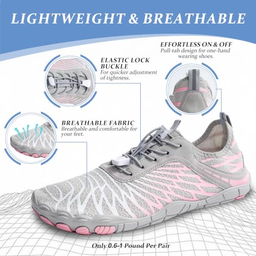 Image of Barefoot Shoes for Women & Men, Grounded Walking Hiking Barefoot Shoes, Wide Toe Box Non-Slip Water Athletic Footwear, Comfortable Vitality Barefoot Footwear, Trail Running Sneakers Unisex