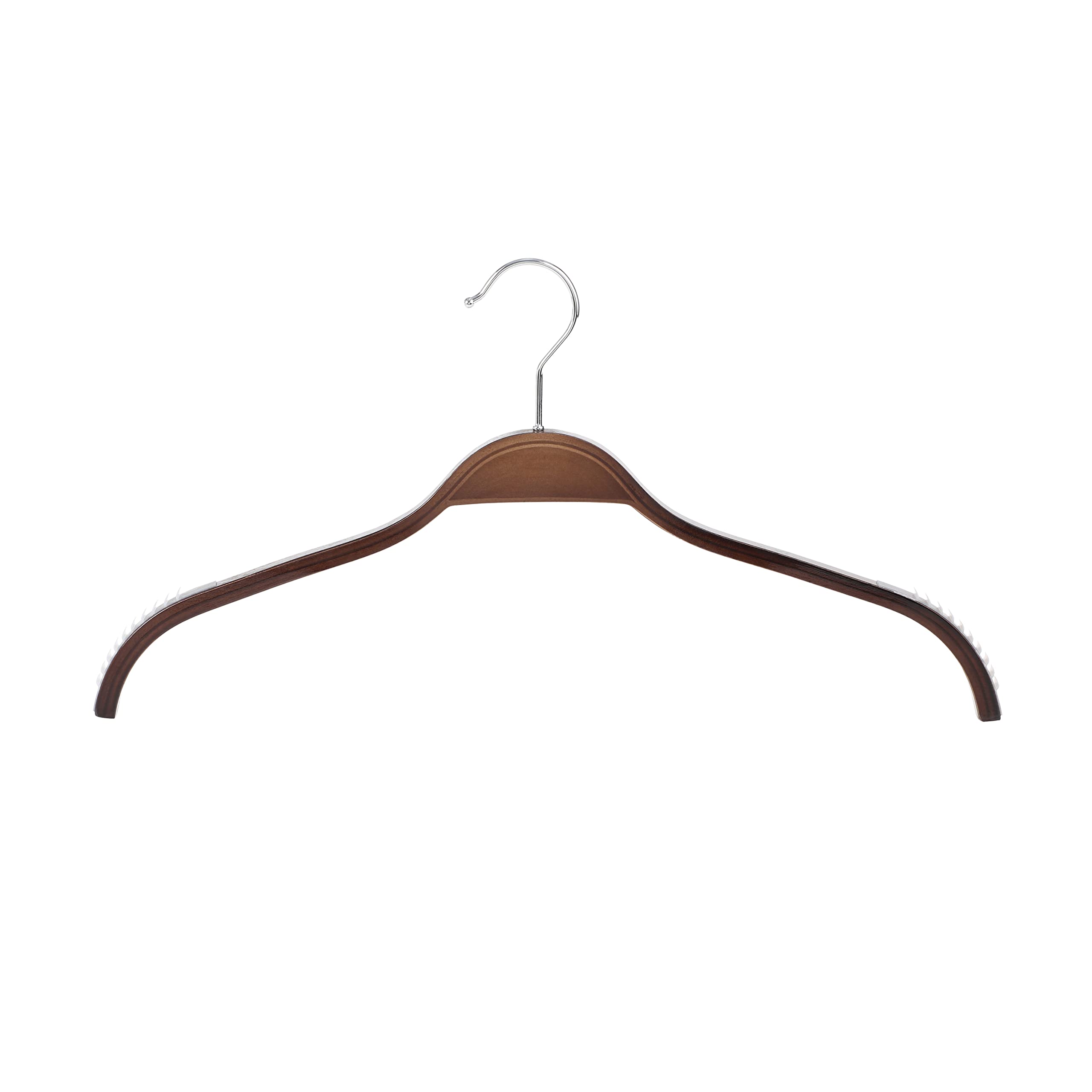 ZOBER 30 Pack High-Grade Wooden Suit Hangers with Rubber Grip Non Slip | Smooth Finish Lotus Wood 360° Swivel hook Slim Hangers for Shirt, Coat, Jacket, Dress Clothes… (30 PACK, VINTAGE)