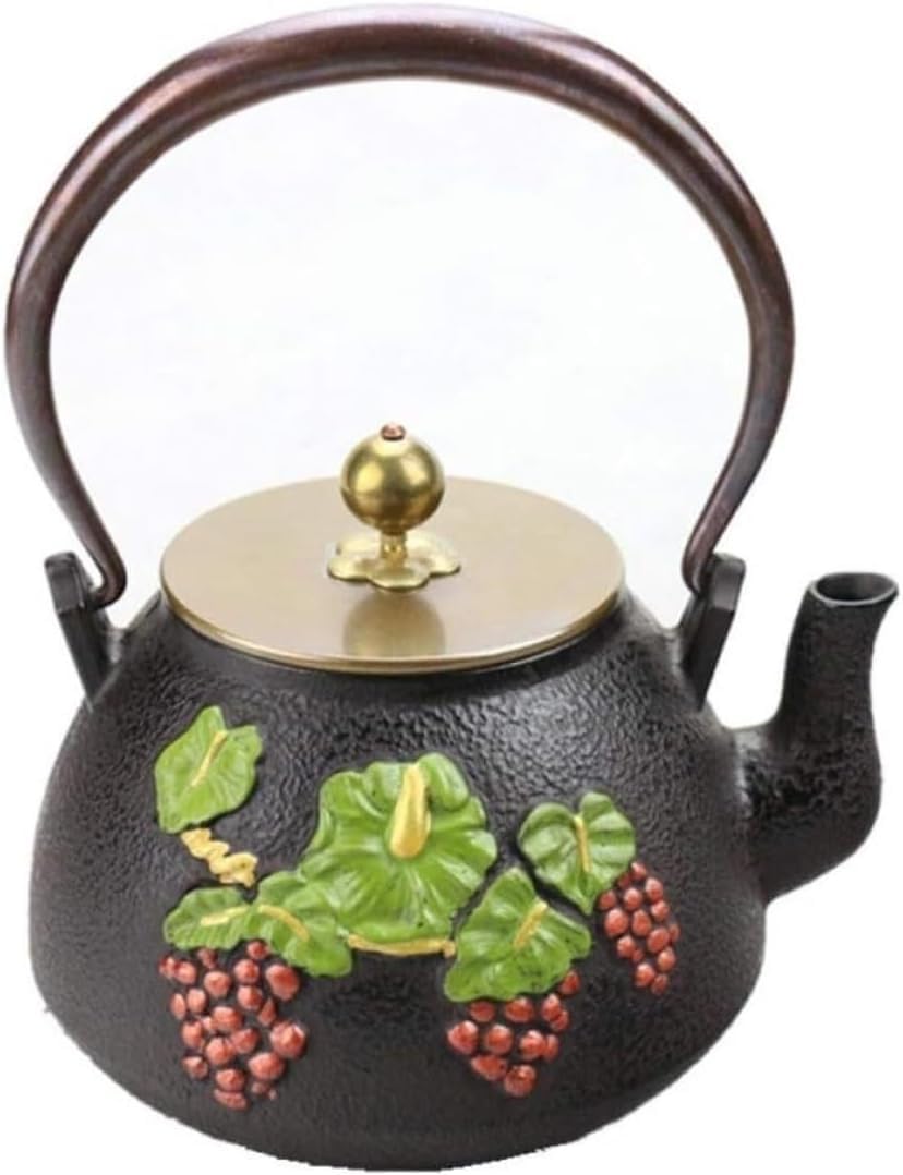 WTQZFRNSB Ceramic Teapot, 40.5oz/1.2L Teapot Cast Iron Teapot Japanese Tea Pots Kettle Handpainted Kettle Tea Pot As Home Or Kitchen Cast Iron Tea Kettle/9846