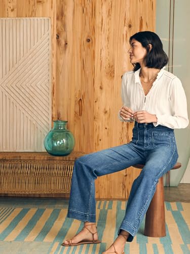 KUNMI Women's Wide Leg Jeans High Waisted Straight Leg Stretchy Denim Pants with Pockets3