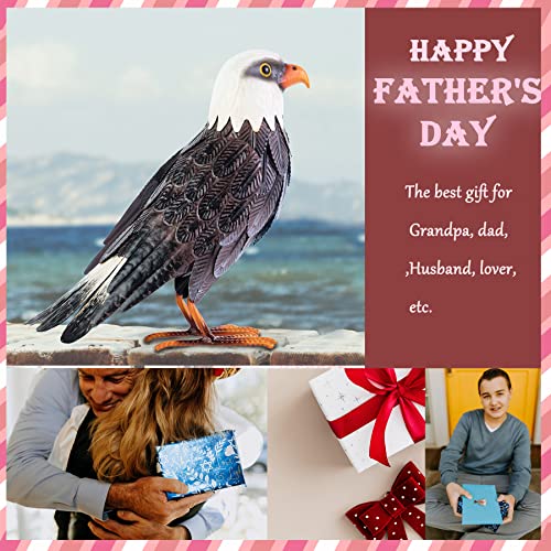 Natelf Garden Sculptures & Statues, Standing Metal Bald Eagle Yard Art Statue For Patio Pond Backyard Outdoor Decorations Multicolor #TOP2