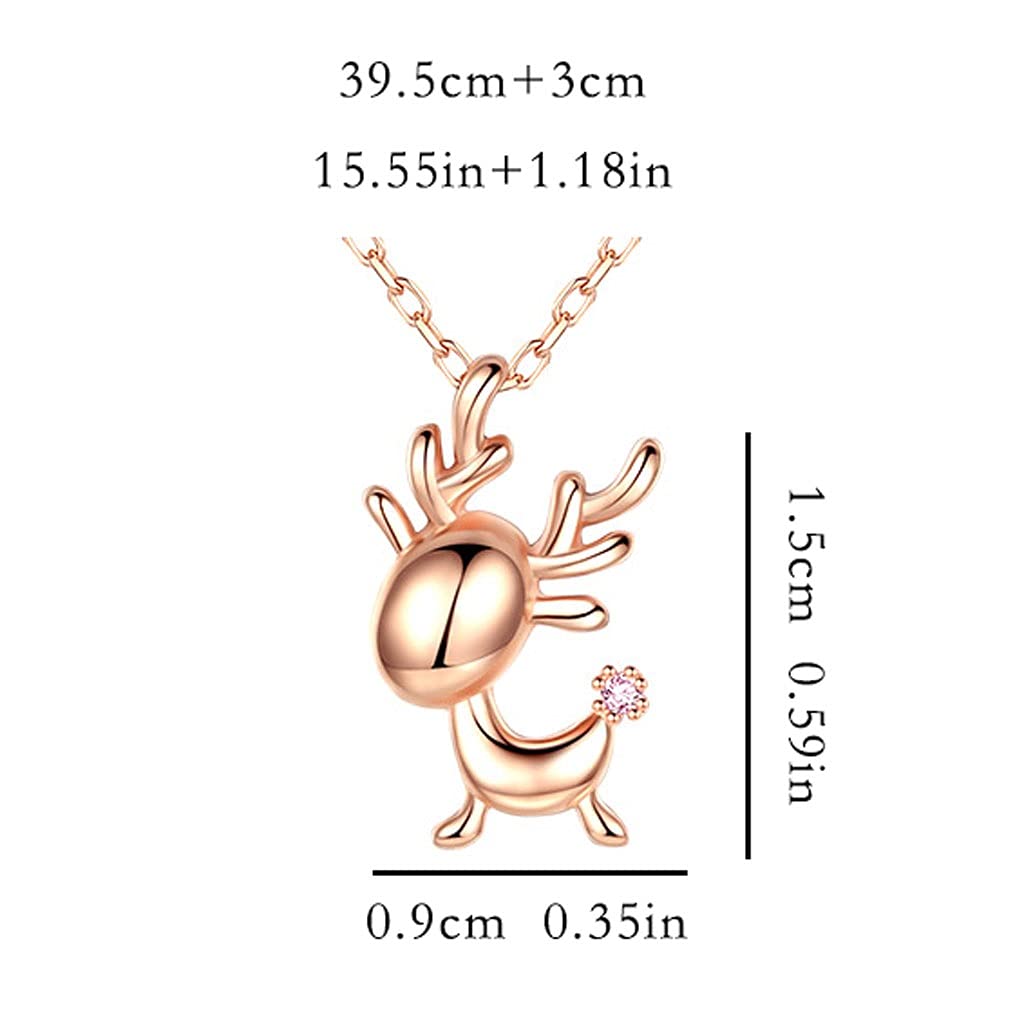 Collane con Ciondolo Squisite collane in Argento Sterling, collane for Donna, modellazione di Cervi, Le Gemme Scintillanti sulle collane con Ciondolo Coda