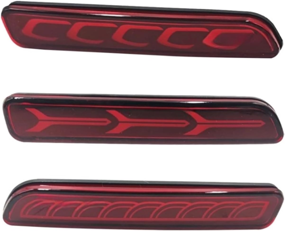 Car Flashing 2Pcs L Brake Lights Rear Bumper Lamp Reflector Tail Lamp | Compatible With Suzuki Ertiga Ciaz Vitara S-Cross SX4 Splash(B 3 Functions,Model H)