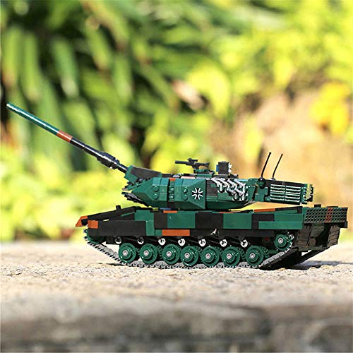 Preisvergleich Produktbild Brigamo Bausteine Panzer Leopard 2A6, 1346 Klemmbausteine, Konstruktionsspielzeug