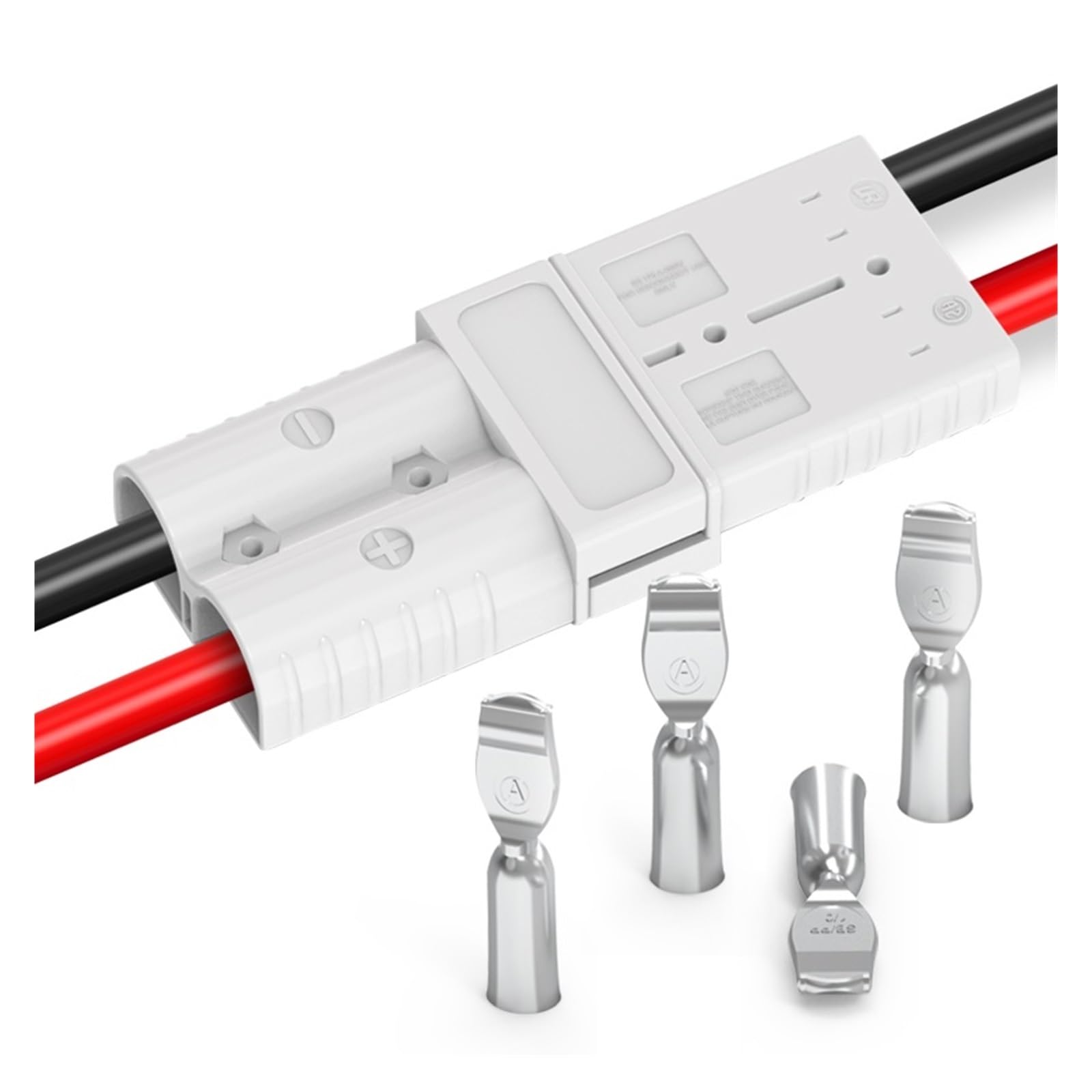 CG 2/4 szt. 175A szare złącze Anderson 1/0AWG 12-36 V akumulator zestaw wtyczek do szybkiego odłączania kabla RV ciężarówki wciągarki HCHDTDT (4 szt. 175A)