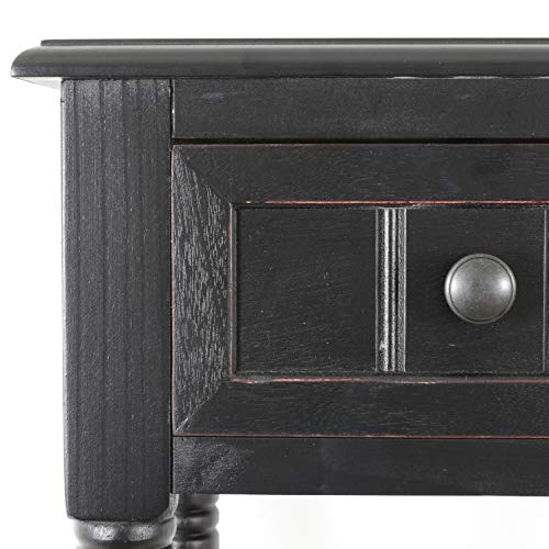 Image of Decor Therapy Simplify Accent Table with Drawer, Black