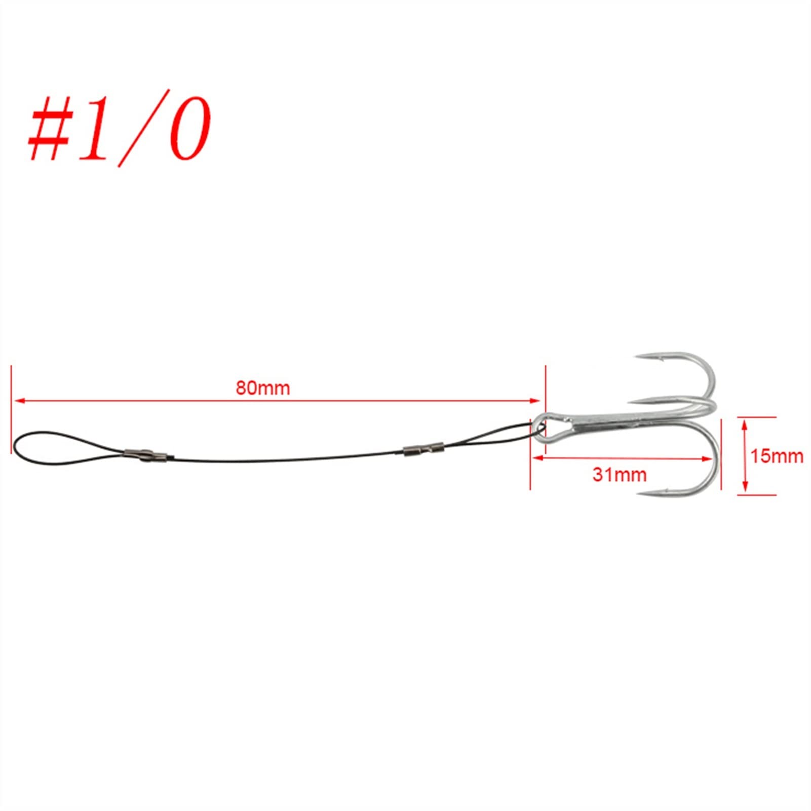 Ami da Pesca 5pcs ad Alta Corda d'Acciaio in Acciaio a Corda di impianti di Acciaio # 6# 1# 1/0# 2/0 Molle Esche fishhooks Attrezzatura da Pesca Attrezzature Accessori Gancio da Pesca