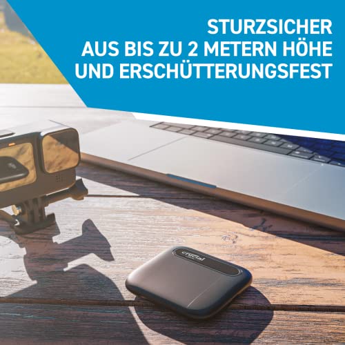 Crucial X6 2TB Externe SSD Festplatte, bis zu 800MB/s, PC und Mac, USB-C 3.2 Portable Solid State Drive - CT2000X6SSD9 – Bild 4