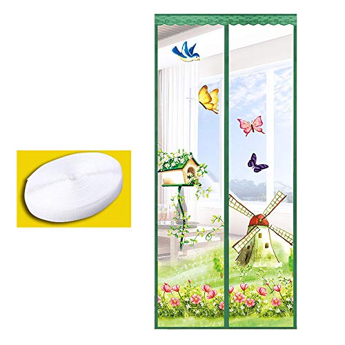 Preisvergleich Produktbild Moskito Vorhang Magnetische, atmungsaktive und verschlüsselte Fliegengittertüren, Sommerschlafzimmer-Fenstertüren, weiche Klettvorhänge, Maßanfertigung