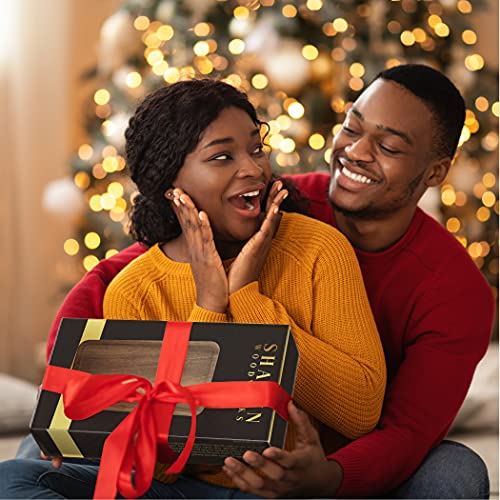 Globoid Acacia Wooden Platters For Food & Decor, Wooden Serving Board & Platter, Wood Serving Trays & Plates, 13' X 6' Flatbread Plate, Wood Plate Set Of 3 Food Platter #TOP3