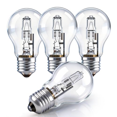 Caldarax Lampadine A55 E27 100W Dimmerabile, 1200LM Bianco Caldo 2700K, AC 220-240V, Trasparente Classic Globo Lampadina E27 per Plafoniera, Lampada da Tavolo, Applique, 4 Pezzi