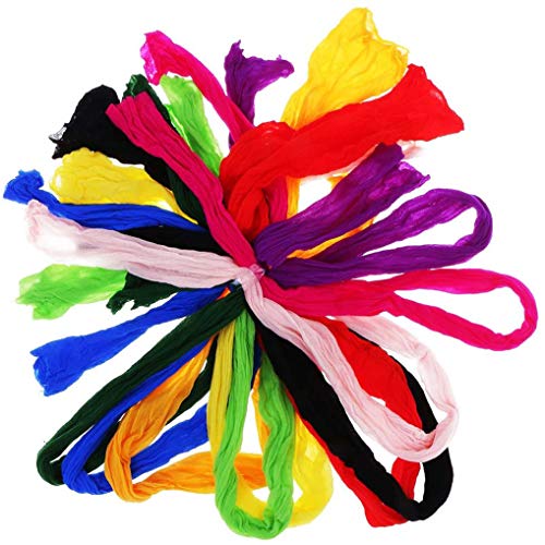Image of 100 pcs Flower Making Stocking Material Tensile Nylon for Flower Making Accessory Handmade DIY Crafts Wedding Home Decoration, Multicolored - Length 6 inch