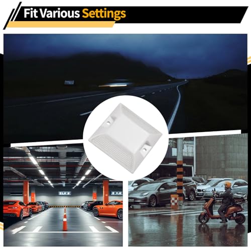 Image of 30 Pcs Road Reflectors, Reflective Street Pavement Markers, 3.7x3.7 inch Driveway Asphalt Stud Markers, Road Driveway Reflectors for Speed Bumps, Highways, Pedestrian Crossings