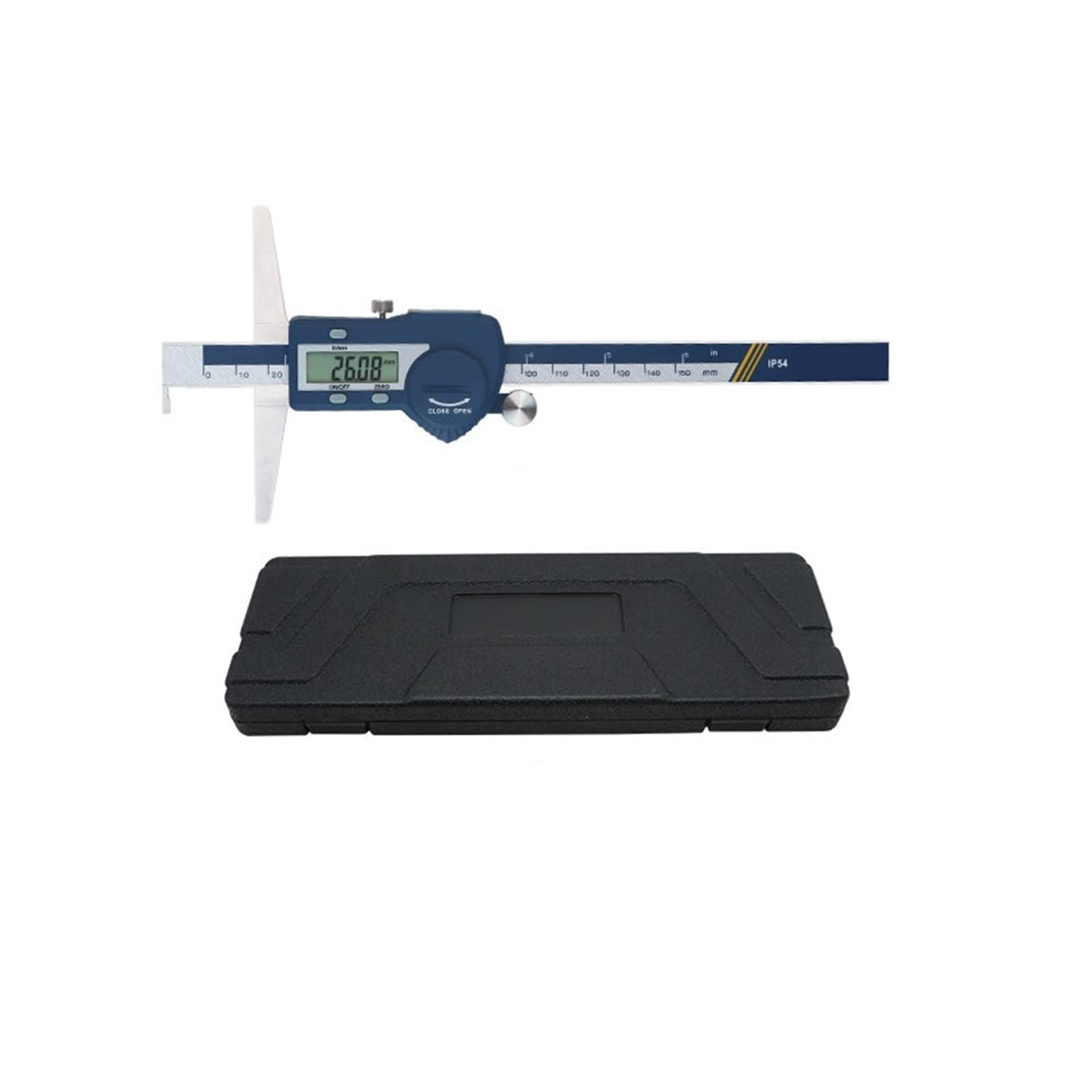 Calibrador Vernier Digital De Un Solo Gancho De 0-150/200/300 Mm, Calibrador Electrónico De Profundidad De Acero Inoxidable,0-150mm