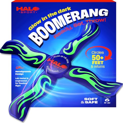 Halo Sport Boomerang for Kids & Adults - 8 9 10 11 12 Year Old Boy Gifts - Sports and...