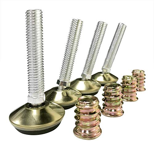 Adjustable Furniture Levelers Leveling Legs for Tables Chairs Cabinets - 3/8