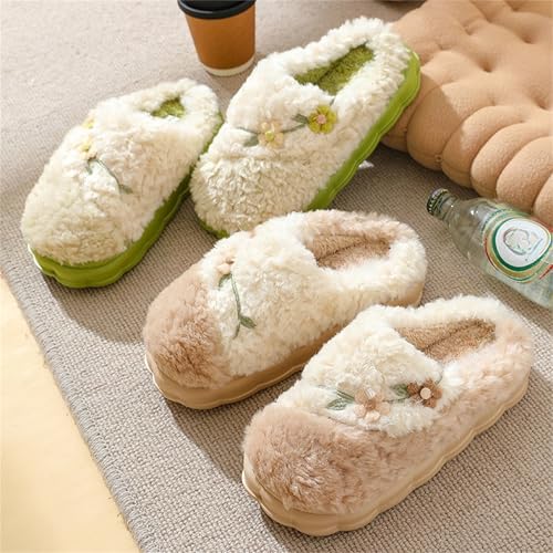 Flower Slippers - Unisex Adults - Men, Women, Home Users - Slip-On - One Size Fits Most - Non-Slip - Indoor/Outdoor - Cotton Plush - EVA Sole3
